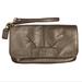Coach Bags | Coach Ashley Leather Large Flap Wristlet Wallet Bag Bronze Steel F45981 | Color: Brown/Gray | Size: Os