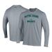 Men's Under Armour Gray Notre Dame Fighting Irish Hockey Arch Over Performance Long Sleeve T-Shirt