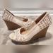 American Eagle Outfitters Shoes | American Eagle Lacey Wedges | Color: Cream/Tan | Size: 7.5