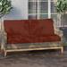 Sand & Stable™ Guilford 60.75" Wide Outdoor Loveseat w/ Cushions Wicker/Rattan in Red | 30 H x 60.75 W x 30 D in | Wayfair