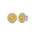Le Vian® 1/2 Ct. T.w. Sunny Yellow Diamonds, 1/3 Ct. T.w. Vanilla Diamonds Earrings In 14K Two Tone Gold