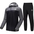 HOTSUIT Sauna Suit for Men Sweat Suits Gym Workout Exercise Sauna Jacket Pant Full Body, Gray, M