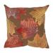 "Liora Manne Visions IV Leaf Toss Indoor/Outdoor Pillow Flame Caramel 20"" x 20"" - Trans Ocean 7SD2S505722"