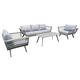 4-teilige Gartenlounge Lounge-Gruppe Gartengruppe Sitzgruppe Garten Sofa Sessel