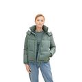 TOM TAILOR Denim Damen Winterjacke mit Kapuze 1032685, 19643 - Green Dust, L