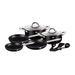 Berlinger Haus Kitchen Cookware Sets 10 Piece, Turbo Induction Base with Ergonomic Stainless Steel Handles, Oven Safe