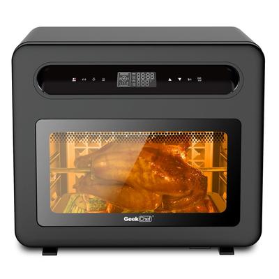 Air Fryer Toaster Oven Combo Black Stainless Steel
