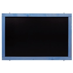 Rustikale Tafel Kreidetafel Wandtafel Küchentafel mit Holzrahmen / Blau 50x70cm Image