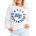 Women's Gameday Couture White MTSU Blue Raiders Vintage Days Oversized Lightweight Long Sleeve T-Shirt