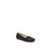 Women's Northern Flat by LifeStride in Black Fabric (Size 8 1/2 M)