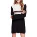 Free People Dresses | Free People Womens Colorblock Sweater Dress, Black, Dm | Color: Black | Size: L