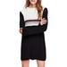 Free People Dresses | Free People Womens Colorblock Sweater Dress, Black, Nwt | Color: Black | Size: Various