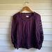 Anthropologie Tops | Anthropologie Meadow Rue Purple Crochet Lace Balloon Sleeve Top Size 0 | Color: Purple | Size: 0