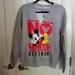 Disney Tops | Disney Mickey Mouse Sweatshirt Juniors Size Small Cut-Out Bust | Color: Gray | Size: S