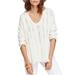 Free People Sweaters | Free People Womens Distressed Pullover Sweater, Off-White, Dm | Color: Cream | Size: S
