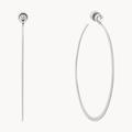 Michael Kors Jewelry | Michael Kors Cubic Zirconia Whisper Hoop Silver Tone Earrings Medium | Color: Silver | Size: Os