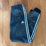 Adidas Bottoms | Adidas Fleece Lined Athletic Track Pants Joggers - Yl 14/16 | Color: Gray/White | Size: Lb