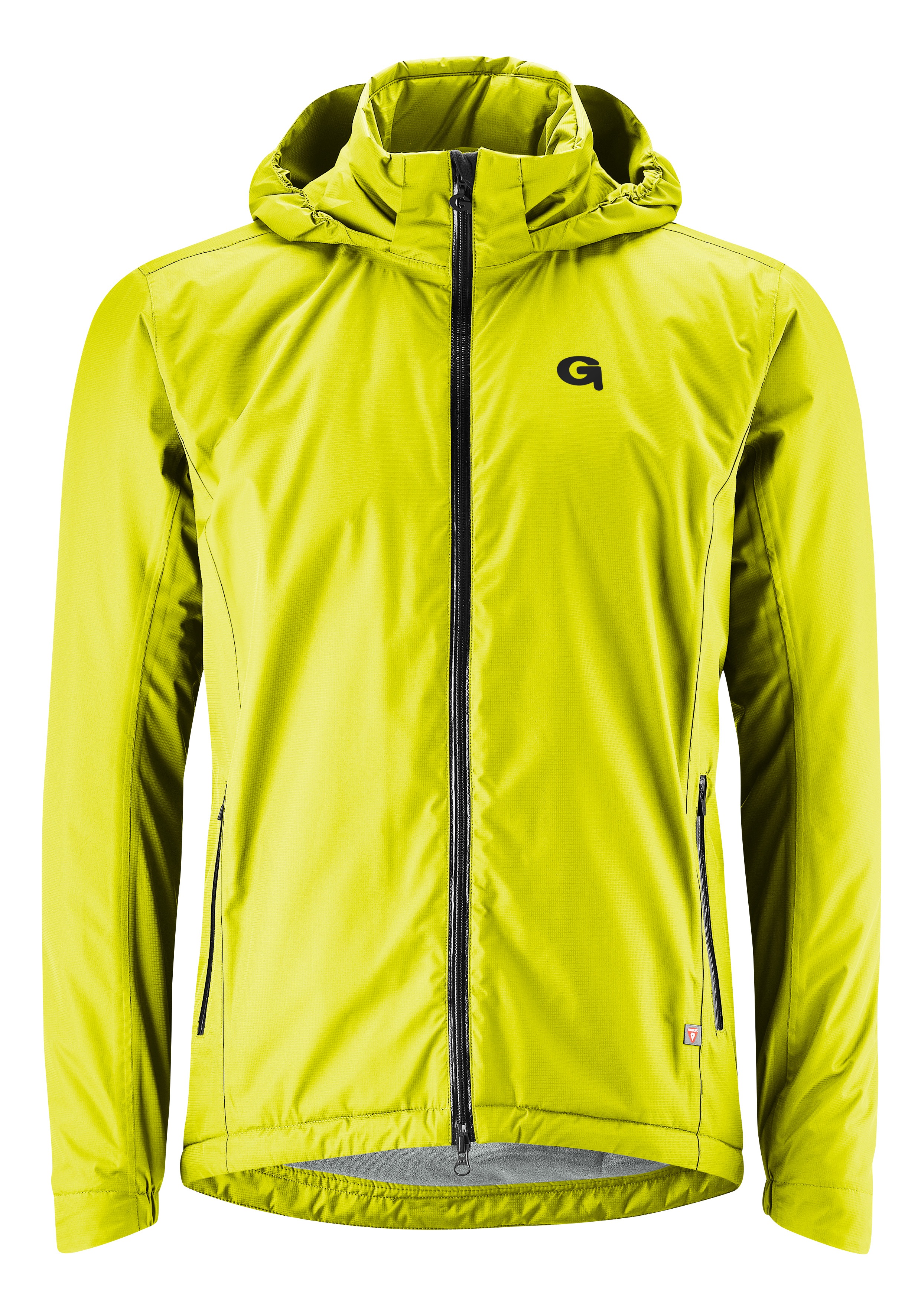 Fahrradjacke GONSO "Save Jacket Therm M", Herren, Gr. L, gelb (neongelb), 100% Polyester, Jacken, Herren Regenjacke wind- und wasserdicht, Radjacke mit Kapuze Image