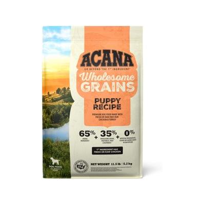 ACANA Wholesome Grains Puppy Recipe Dry Dog Food, 11.5-lb bag