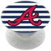 PopSockets White Atlanta Braves Stripes Design PopGrip
