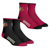 Men's Rock Em Socks Arizona Coyotes Core Team 2-Pack Quarter Length Sock Set