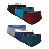 Hanes Men's Ultimate Core Stretch Brief 6-Pack (Size XXL) Black/Red/Green, Cotton,Spandex