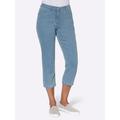 3/4-Jeans CASUAL LOOKS Gr. 20, Kurzgrößen, blau (blue, bleached) Damen Jeans Caprihosen 3/4 Hosen
