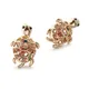 Boucles d'oreilles tortue en cristal coloré pour femmes boucles d'oreilles en biscuits forme