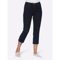 3/4-Jeans CASUAL LOOKS Gr. 38, Normalgrößen, blau (dark blue, denim) Damen Jeans Caprihosen 3/4 Hosen