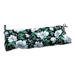 Pillow Perfect Magnolia Black Outdoor Tufted Bench Swing Cushion - 44 X 18 X 5