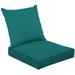 2-Piece Deep Seating Cushion Set Plain Dark Teal Green solid color It is a dark shade teal color Outdoor Chair Solid Rectangle Patio Cushion Set