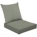 2-Piece Deep Seating Cushion Set Plain Spanish Gray solid color It is spanish gray color Outdoor Chair Solid Rectangle Patio Cushion Set
