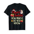 Dear Santa I Tried Dear Santa How Much Do You Know Christmas T-Shirt