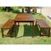 Highland 3-Piece Acacia Patio Dining Set