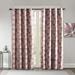 Deco Window 2-Piece Semi-Blackout Curtains Solid Polyester Perfect Pleats Connected Eyelet Ideal for Doors & Windows