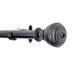 Deco Window 1 Inch Adjustable Curtain Rod for Windows & Doors Curtains with Oval Finials & Brackets Set