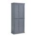 Freestanding Kitchen Storage Cabinet Organizer 4 Door Adjustable Shelf