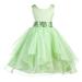 Ekidsbridal Asymmetric Ruffled Organza Sequin Flower Girl Dress Pageant Ballroom Gown 012s 12