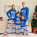 Yuanyu Family Matching Christmas Pajamas Sets Adult Mens Womens Kids Parent-child Fitted Cotton Soft Two-piece Pajamas Outfits