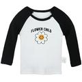 Flower Child Funny T shirt For Baby Newborn Babies T-shirts Infant Tops 0-24M Kids Graphic Tees Clothing (Long Black Raglan T-shirt 18-24 Months)