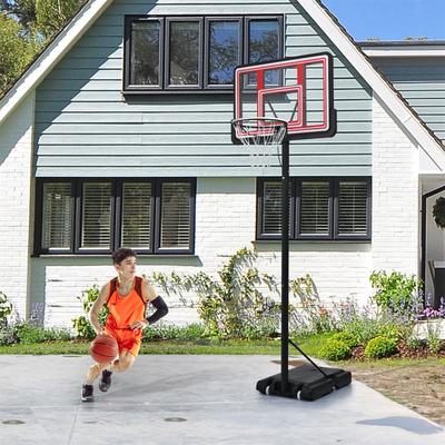 4.76-10ft Height Adjustment Portable Basketball Hoop Basketball System