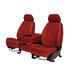 CalTrend Rear 40/60 Split Bench Carbon Fiber Seat Covers for 2012-2015 Toyota Tacoma - TY451-02FA Red Insert and Trim