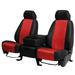 CalTrend Front Buckets Carbon Fiber Seat Covers for 2012-2021 Nissan NV3500 - NS284-02FC Red Insert with Black Trim