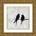 Robinson Carol 20x20 Gold Ornate Wood Framed with Double Matting Museum Art Print Titled - Bird Silhouette II