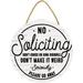 Eveokoki 11 No Soliciting Sign No Soliciting Please Do Not Knock Door Wood Sign for All Seasons Home Front Porch Door Decoration with Buffalo Plaid Bow