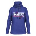 Women's Levelwear Royal Texas Rangers Loop Fleece Scuba Neck Pullover Hoodie