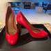 Coach Shoes | Coach Red Patent Leather Round Toe Pump | Color: Red | Size: 7