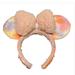 Disney Accessories | Disney Parks Fuzzy Sharpa Pink Tie Dye Minnie Mouse Ears Headband 2022 | Color: Orange/Pink | Size: Os