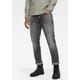 Regular-fit-Jeans G-STAR RAW "3301 Straight Tapered" Gr. 32, Länge 34, grau (grey, used) Herren Jeans Regular Fit