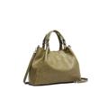 Shopper "Flecht", Damen, Gr. B/H/T: 41cm x 31cm x 19cm one size, grün (khaki), Polyurethan (PU), COLLEZIONE ALESSANDRO, Taschen, aus softem Material